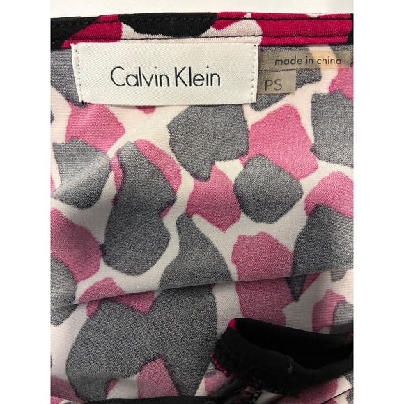 Calvin Klein Petites Sleeveless Cowl Neck Abstract Print Top PS NEW - Picture 9 of 13